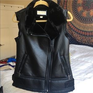NWT Michael Kors Faux Fur/Leather Moto Jacket